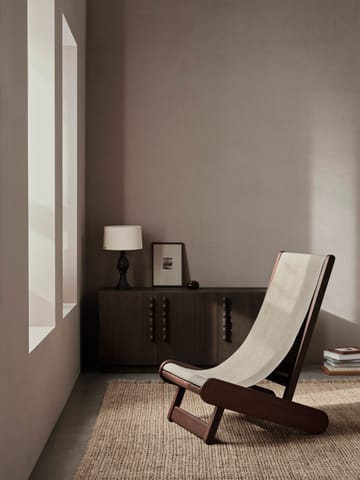 Hemi lounge chair - Dark stained, natural - ferm LIVING