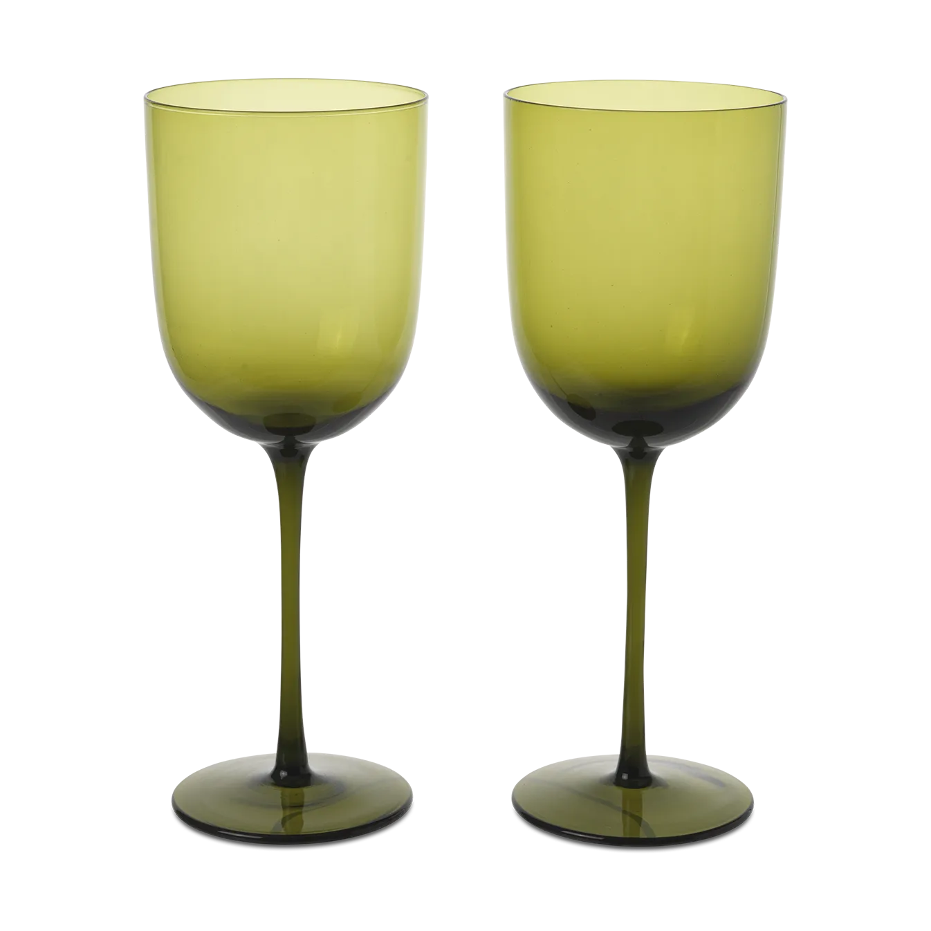 Host kieliszki do czerwonego wina 360 ml, 2‑pak, Zieleń mchu Ferm Living