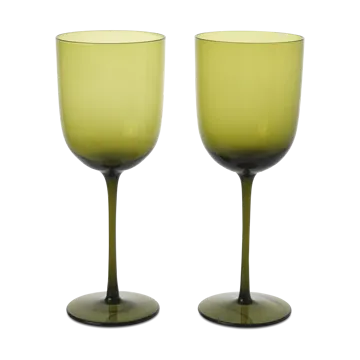 Host kieliszki do czerwonego wina 360 ml, 2‑pak - Zieleń mchu - Ferm Living
