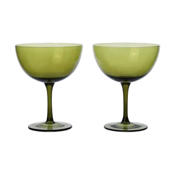 Host kieliszki do koktajli 240 ml, 2‑pak - Moss green - Ferm Living