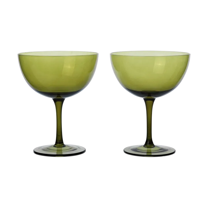Host kieliszki do koktajli 240 ml, 2‑pak - Moss green - Ferm Living