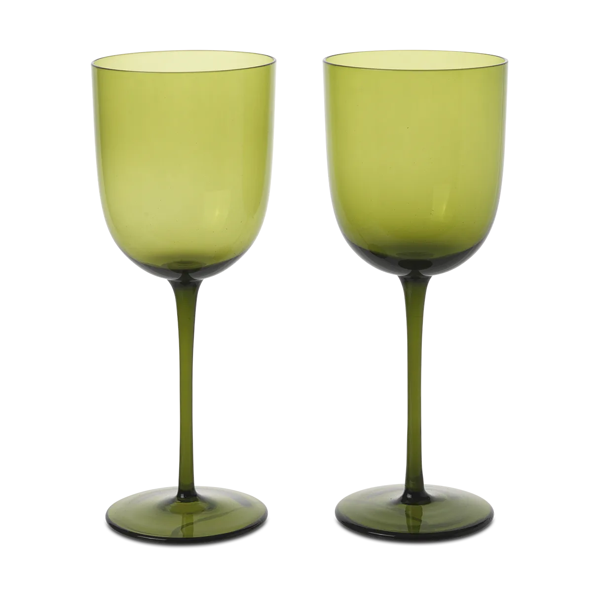 Host kieliszki do wina białego 300 ml, 2‑pak, Zieleń mchu Ferm Living