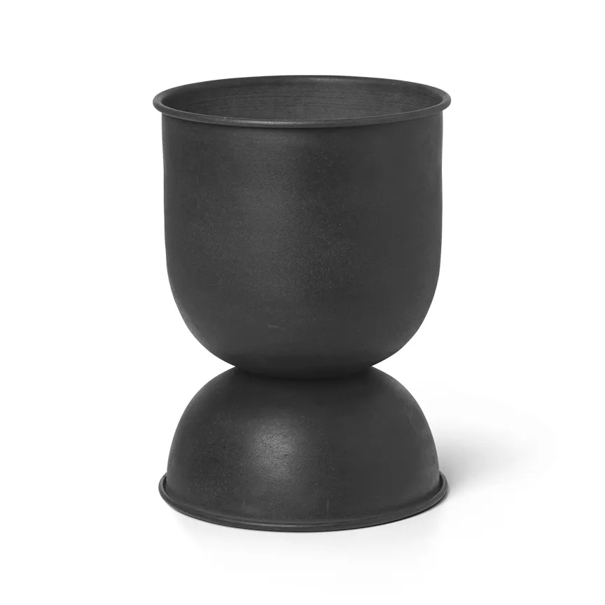Hourglass doniczka extra small Ø21 cm, Black-dark grey Ferm Living