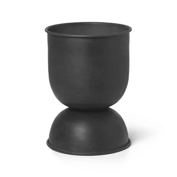 Hourglass doniczka extra small Ø21 cm - Black-dark grey - Ferm Living