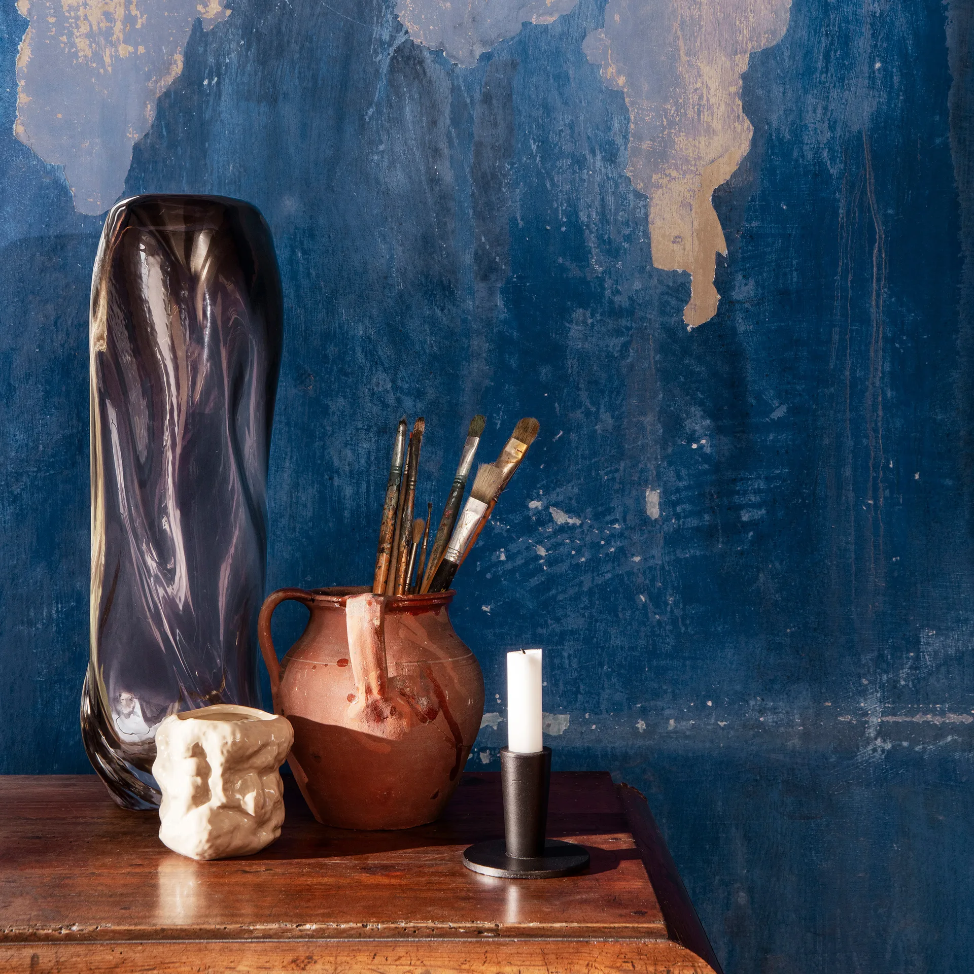 Hoy świecznik low 6,4 cm, Czarny Ferm Living