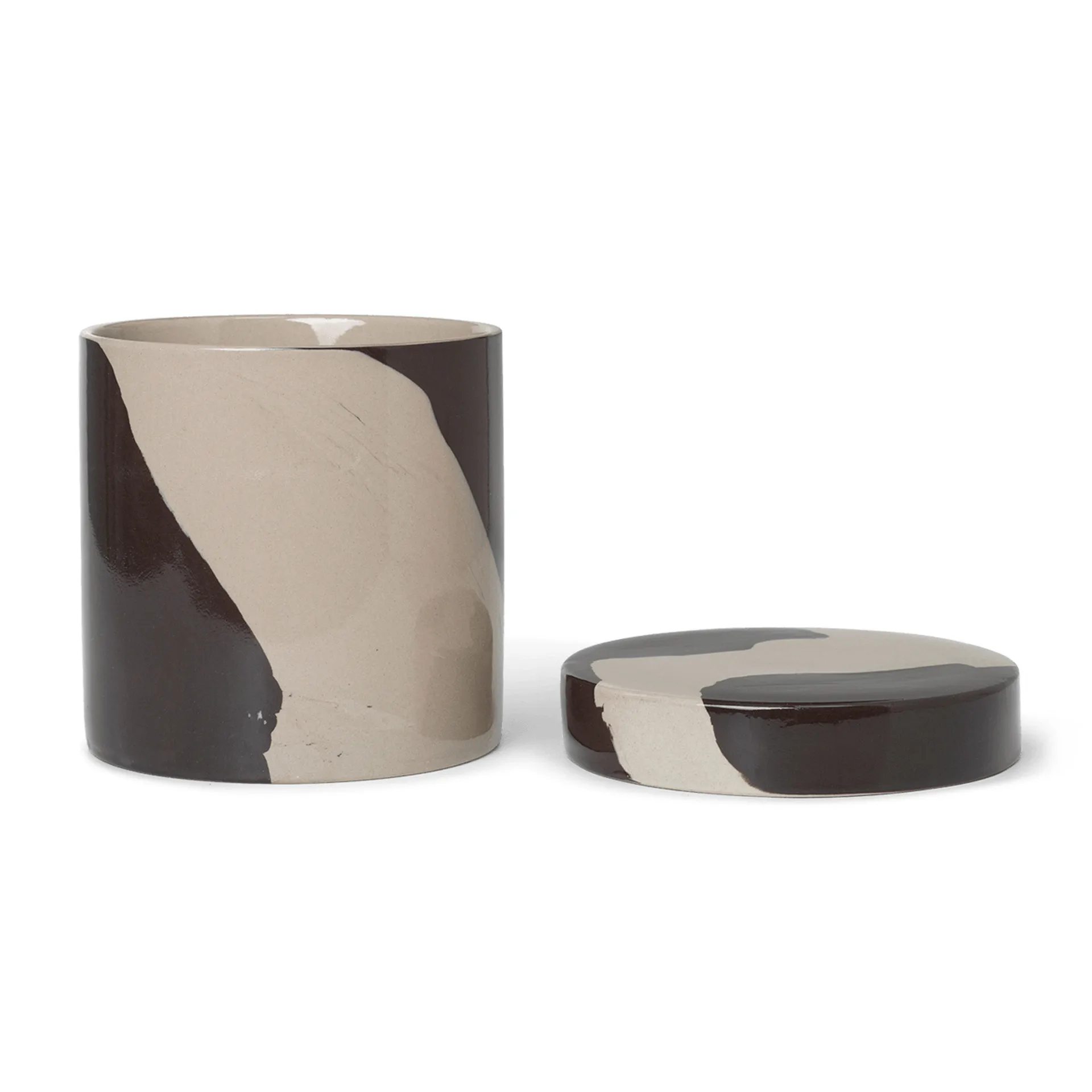 Inlay pojemnik do przechowywania Ø14.5 cm, Sand-brown Ferm Living