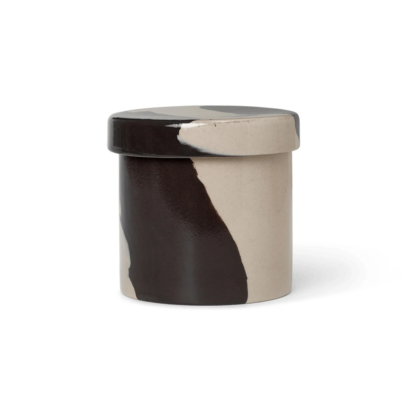 Inlay pojemnik do przechowywania Ø9.8 cm, Sand-brown Ferm Living