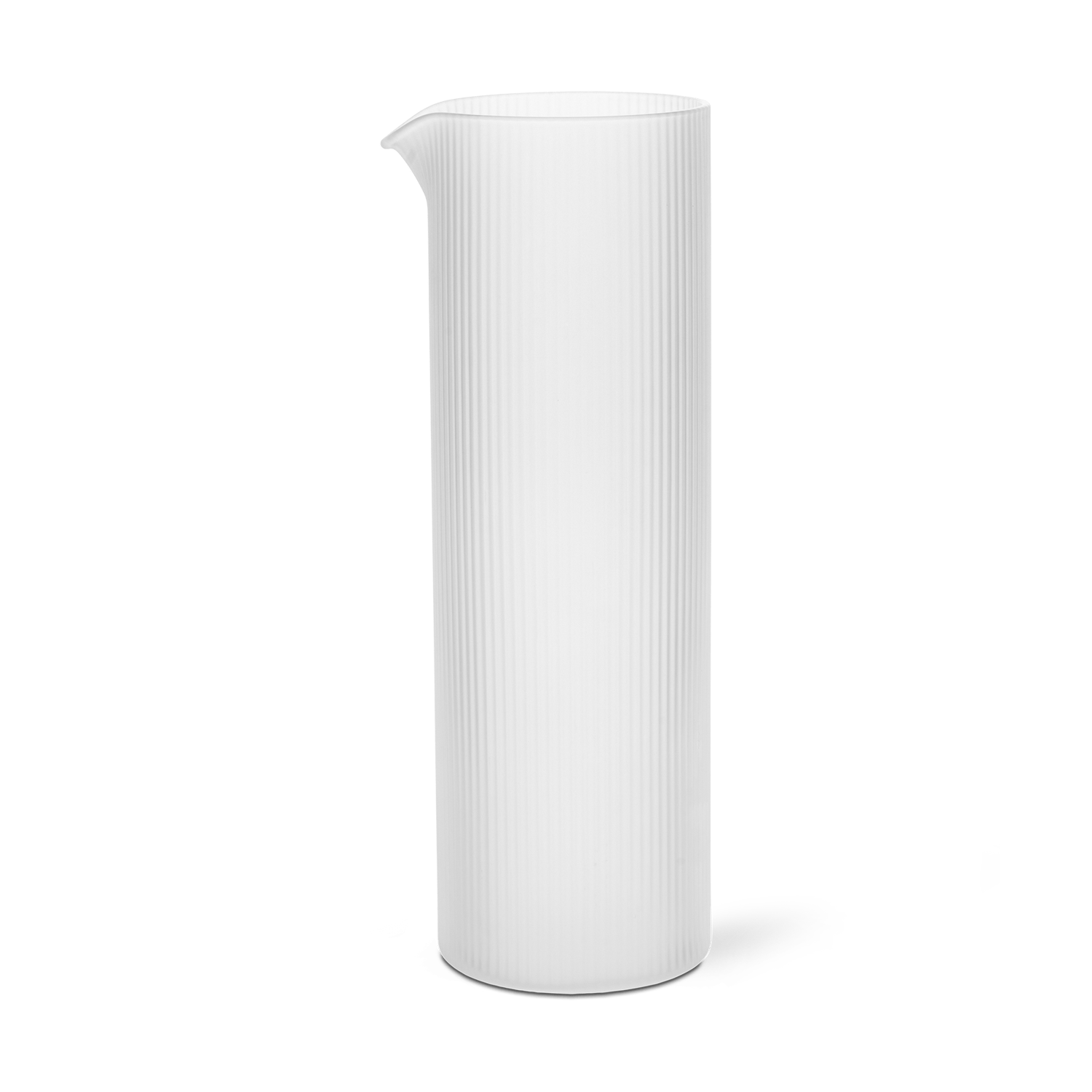 Ferm Living Karafka do wody Ripple 1,12 L Frosted | Skandynawski Design | Dzbanki i karafki do wody | Biały