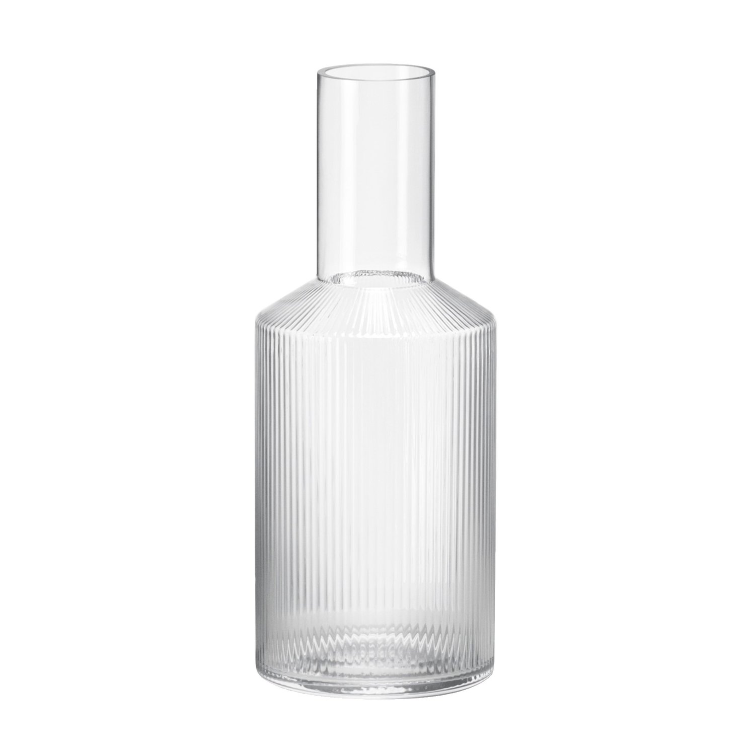 Ferm Living Karafka Ripple Przezroczysta | Skandynawski Design | Dzbanki i karafki do wody | Przezroczysty