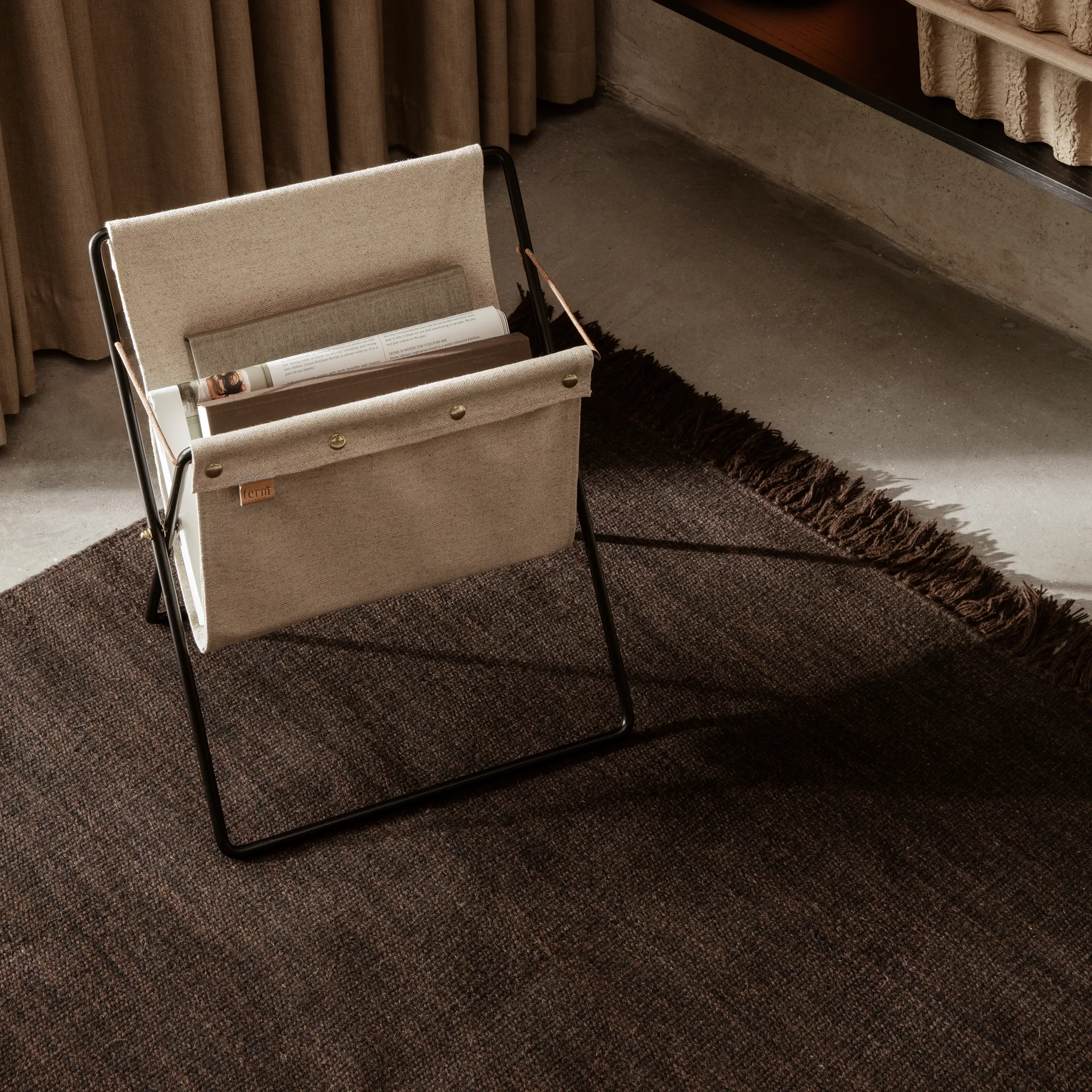 Kelim dywan 240x240 cm, dark melange Ferm Living