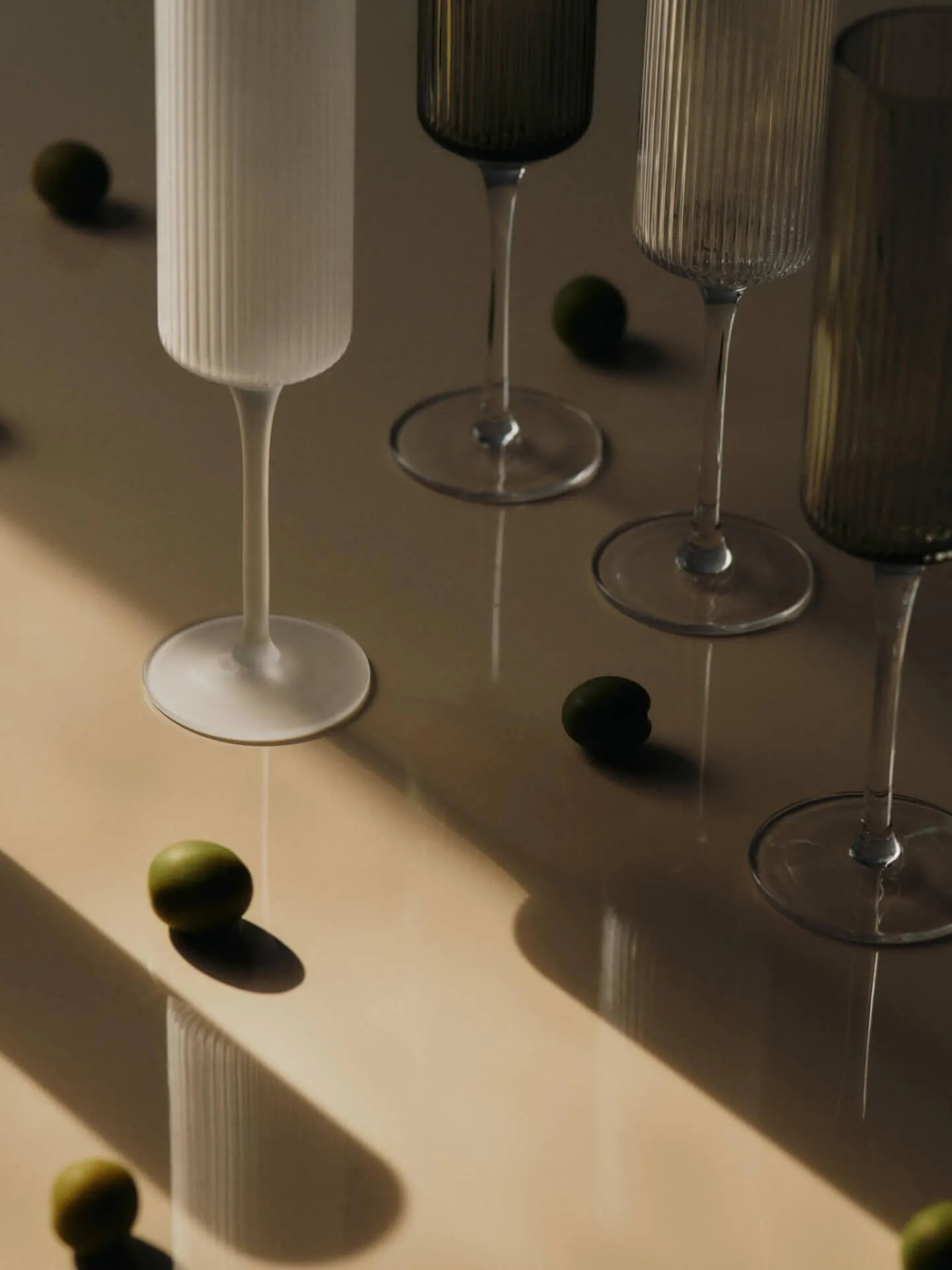 Kieliszki do szampana Ripple 150 ml, 2 sztuki, Matowe szkło Ferm Living