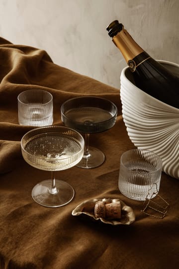Kieliszki do szampana Ripple 2 szt. - Przezroczyste - Ferm Living