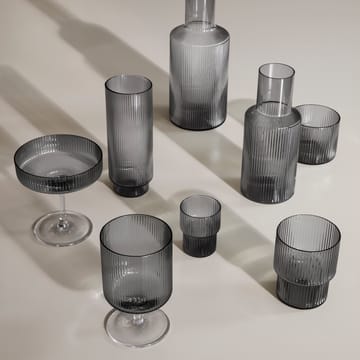 Kieliszki do szampana Ripple 2 szt. - Smoked grey (szare) - Ferm Living