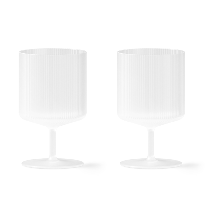 Kieliszki do wina Ripple 2 szt. - Frosted - Ferm Living