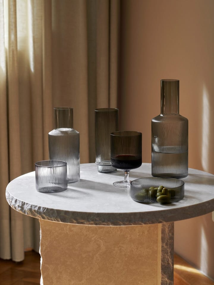 Kieliszki do wina Ripple 2 szt., Smoked grey (szare) Ferm Living