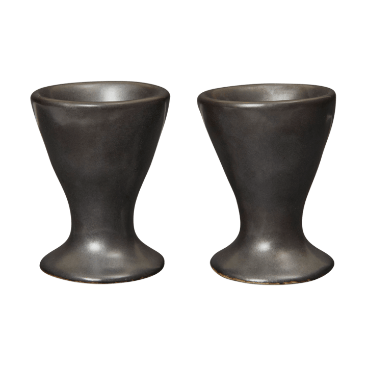 Kieliszki na jajka Flow, 2 szt. - Black - Ferm Living