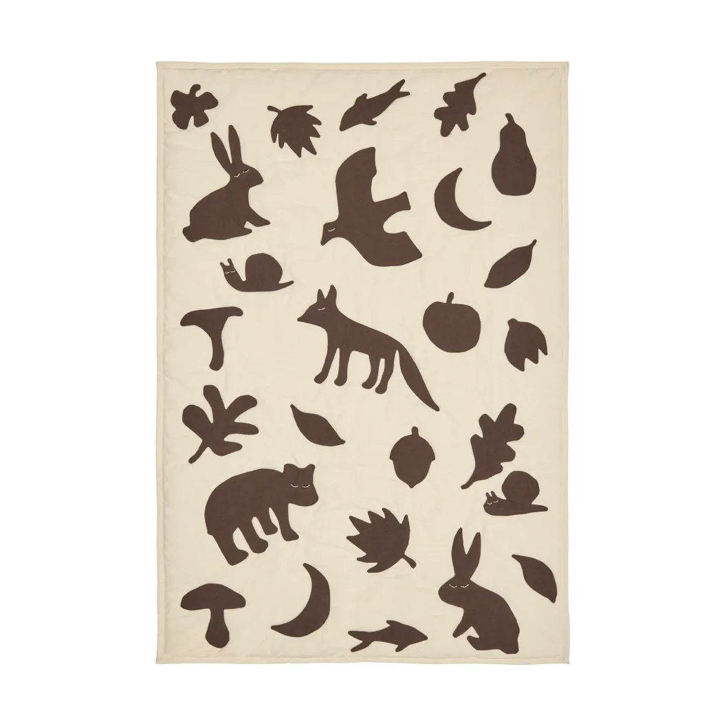 Koc Lunden, Off-white-dark chocolate, 80x110 cm Ferm Living