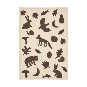 Koc Lunden - Off-white-dark chocolate, 80x110 cm - Ferm Living
