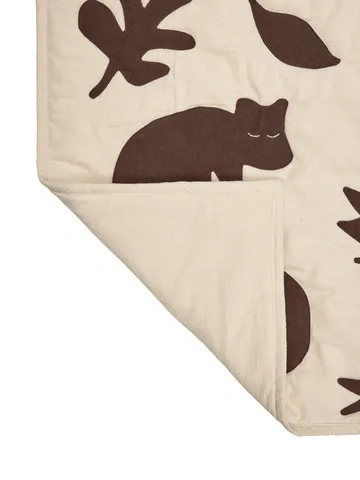 Koc Lunden - Off-white-dark chocolate, 80x110 cm - Ferm Living