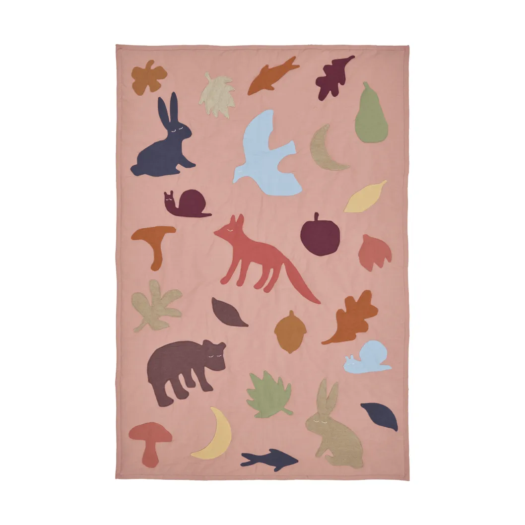 Koc Lunden, Rose-multi, 80x110 cm Ferm Living
