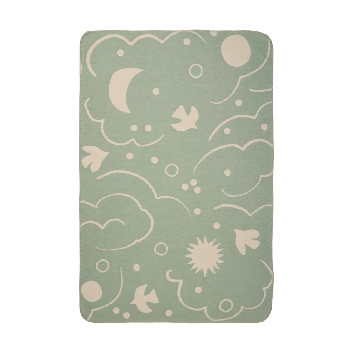 Koc Skye, Tea green-parchment, 80x120 cm Ferm Living