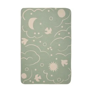Koc Skye - Tea green-parchment, 80x120 cm - Ferm Living