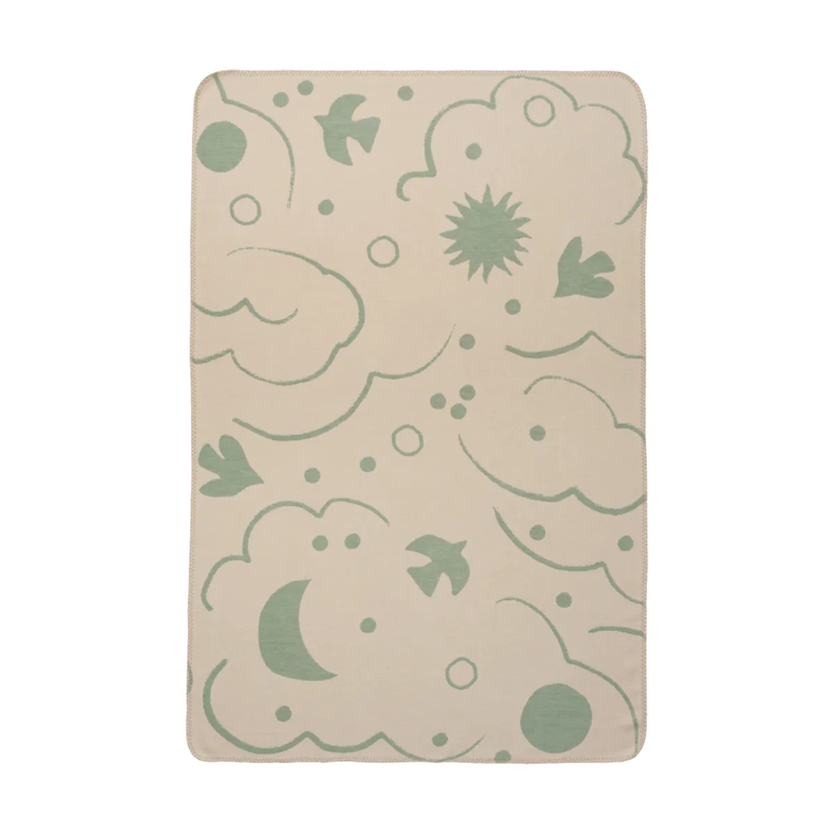 Koc Skye, Tea green-parchment, 80x120 cm Ferm Living