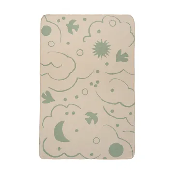 Koc Skye - Tea green-parchment, 80x120 cm - Ferm Living
