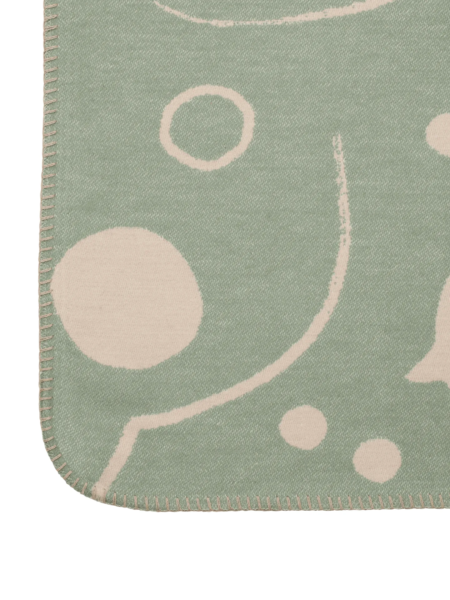Koc Skye, Tea green-parchment, 80x120 cm Ferm Living