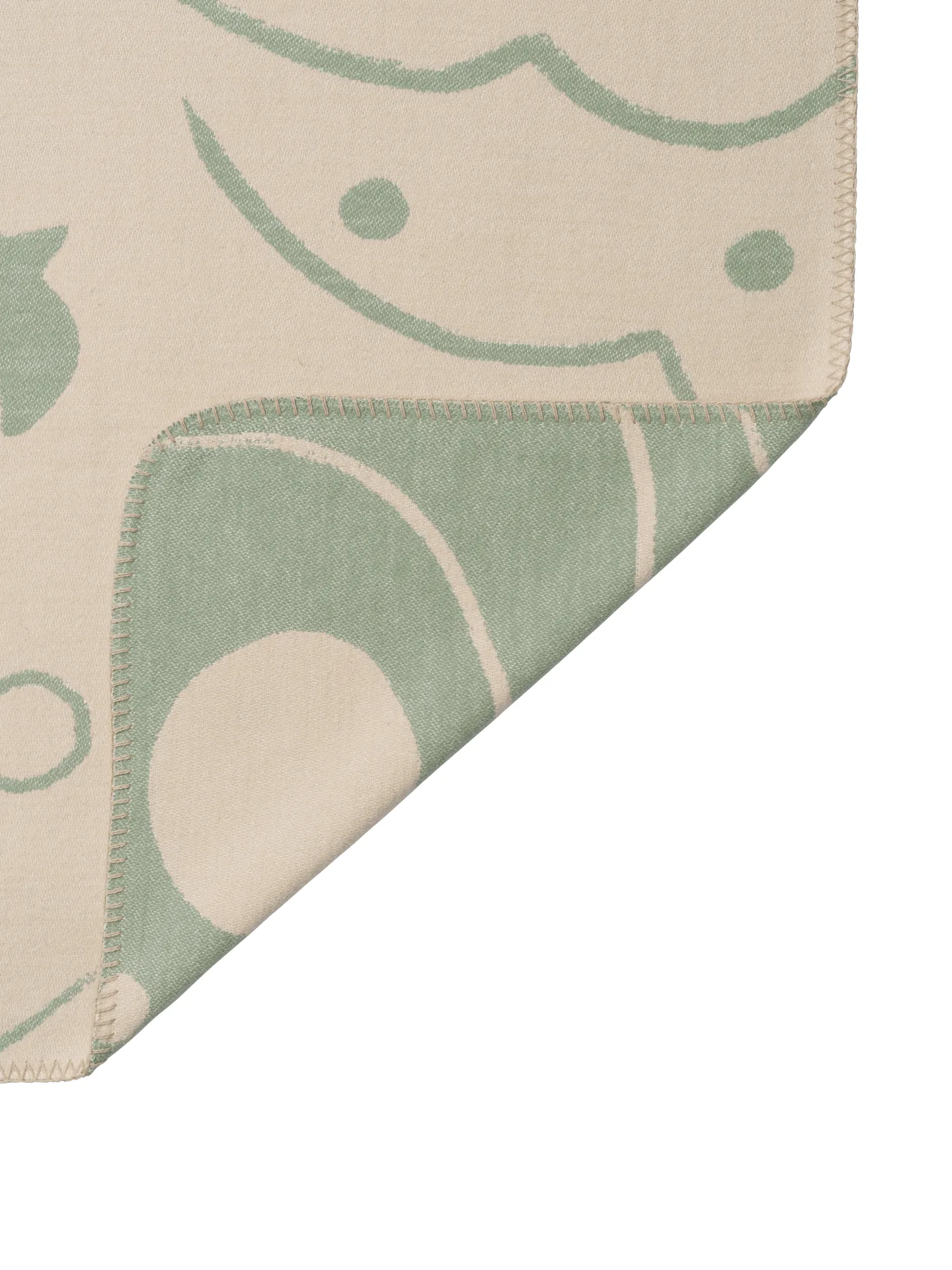 Koc Skye, Tea green-parchment, 80x120 cm Ferm Living