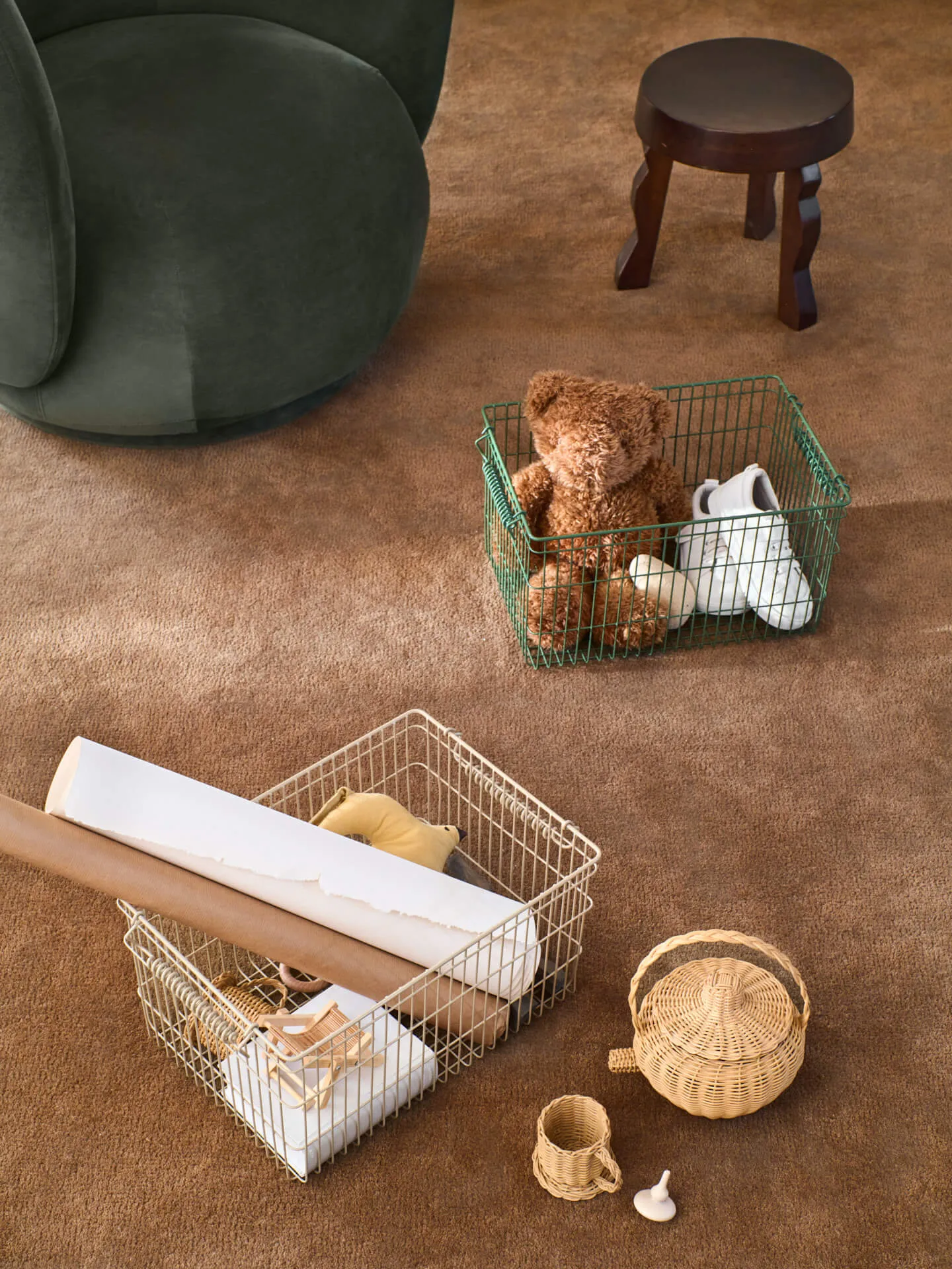 Kosz Cala sztaplowalny 2-pak, Cashmere, 36,2x26,2x20,2cm Ferm Living