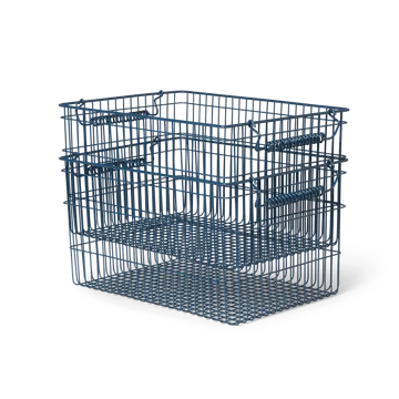 Kosz Cala sztaplowalny 2-pak - Dark blue, 36,2x26,2x20,2cm - Ferm Living