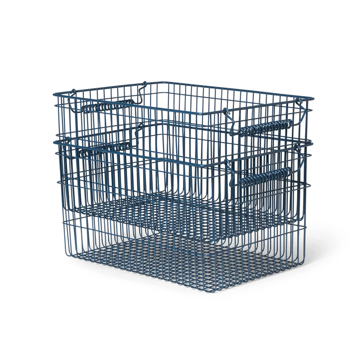 Kosz Cala sztaplowalny 2-pak - Dark blue, 36,2x26,2x20,2cm - Ferm Living