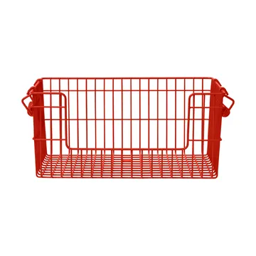 Kosz Cala sztaplowalny 2-pak - Poppy red, 28,7x18x13 cm - Ferm Living