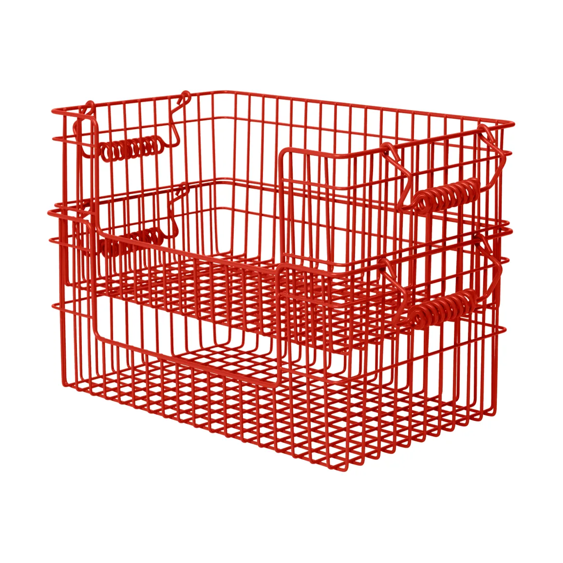 Kosz Cala sztaplowalny 2-pak, Poppy red, 28,7x18x13 cm Ferm Living