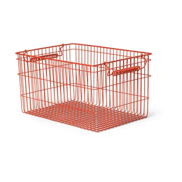 Kosz Cala sztaplowalny 2-pak - Poppy red, 36,2x26,2x20,2cm - Ferm Living