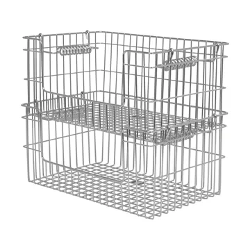 Kosz Cala sztaplowalny 2-pak - Stainless Steel, 28,7x18x13 cm - Ferm Living