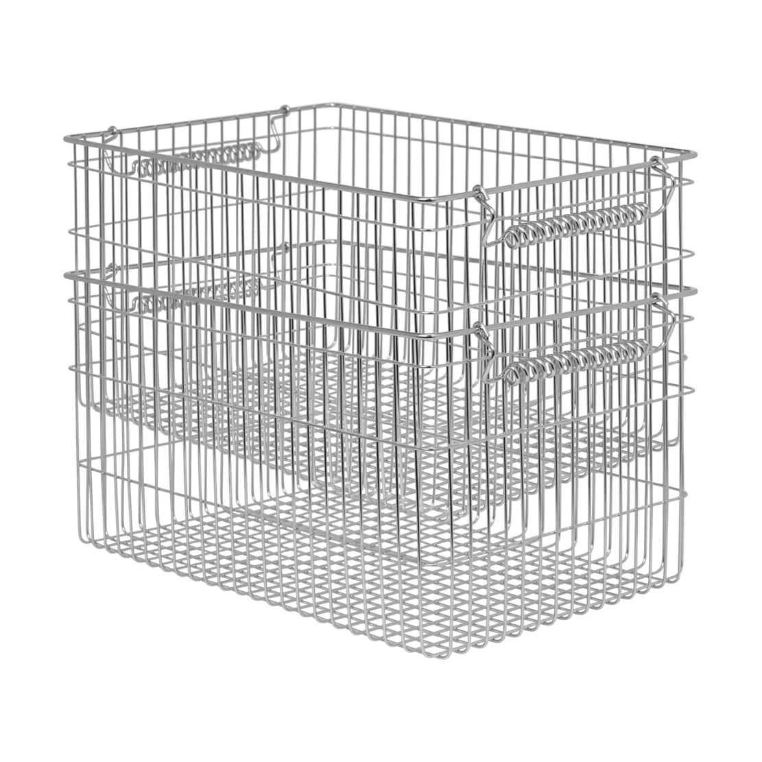 Kosz Cala sztaplowalny 2-pak, Stainless Steel, 36,2x26,2x20,2 cm Ferm Living