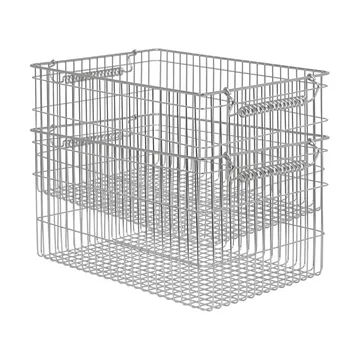 Kosz Cala sztaplowalny 2-pak - Stainless Steel, 36,2x26,2x20,2 cm - Ferm Living