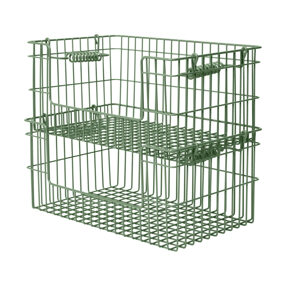 Kosz Cala sztaplowalny 2-pak, Verdant green, 28,7x18x13 cm Ferm Living