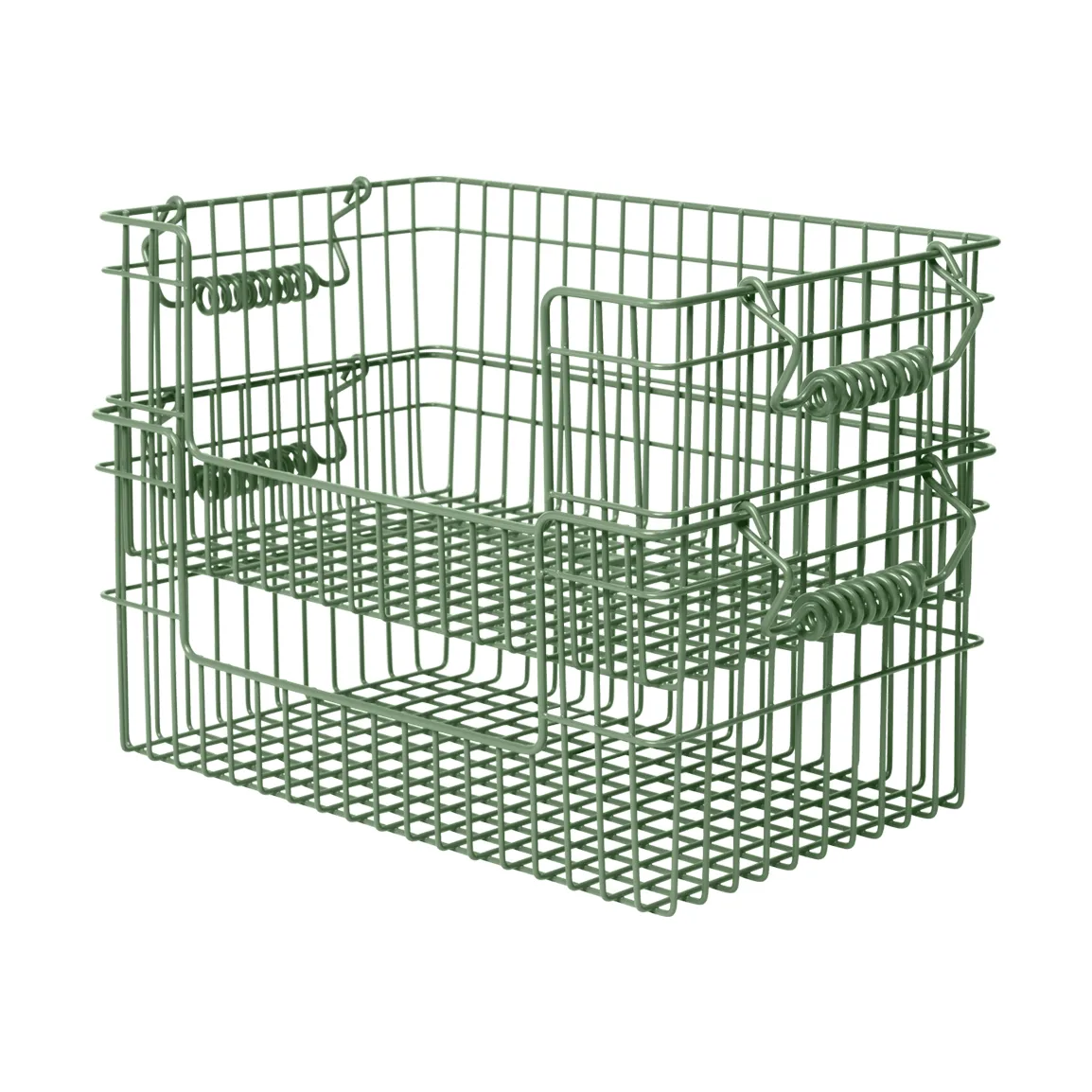 Kosz Cala sztaplowalny 2-pak, Verdant green, 28,7x18x13 cm Ferm Living