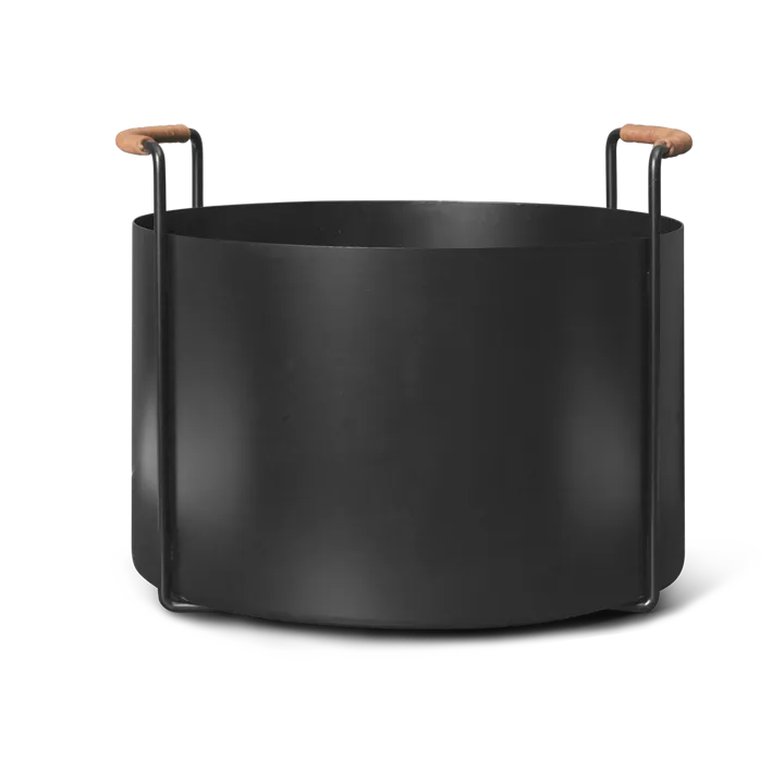 Kosz na drewno opałowe Port, 42x40x32,4 cm - Black - Ferm Living