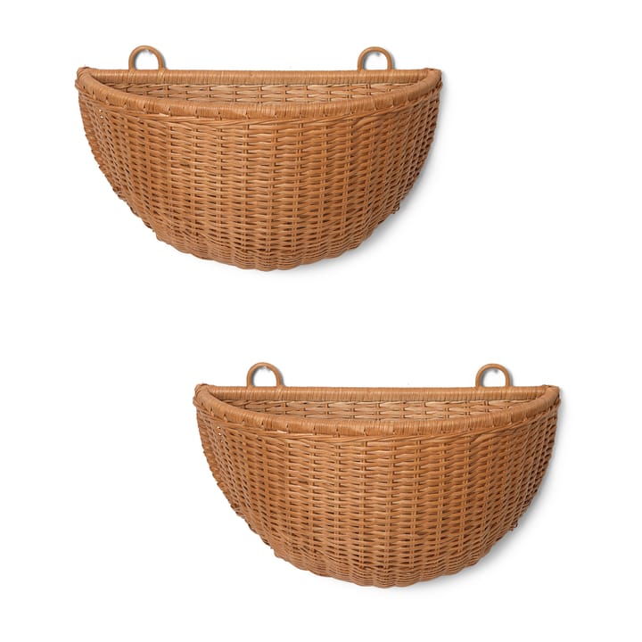 Kosz ścienny Braided 2-pak, Naturalny Ferm Living