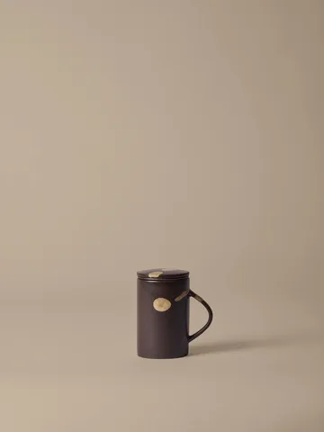 Koyo kubek termiczny z zaparzaczem do herbaty 400 ml - Dark brown-buff - Ferm Living