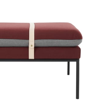 Kozetka Turn - tkanina fiord by kvadrat light grey, czarny stojak - Ferm Living