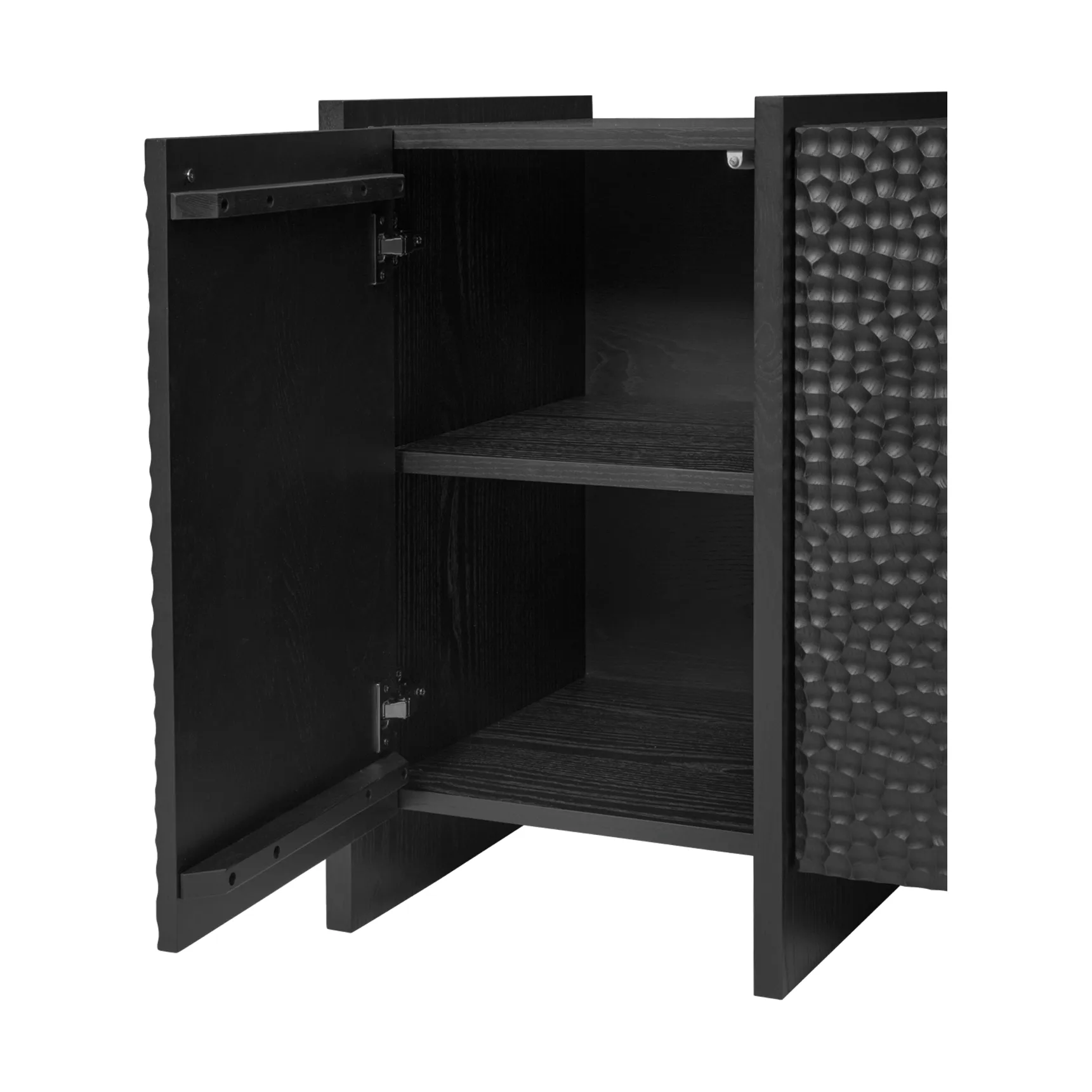 Kredens Scarni, Ciemno bejcowany jesion, 163×50×74 cm Ferm Living