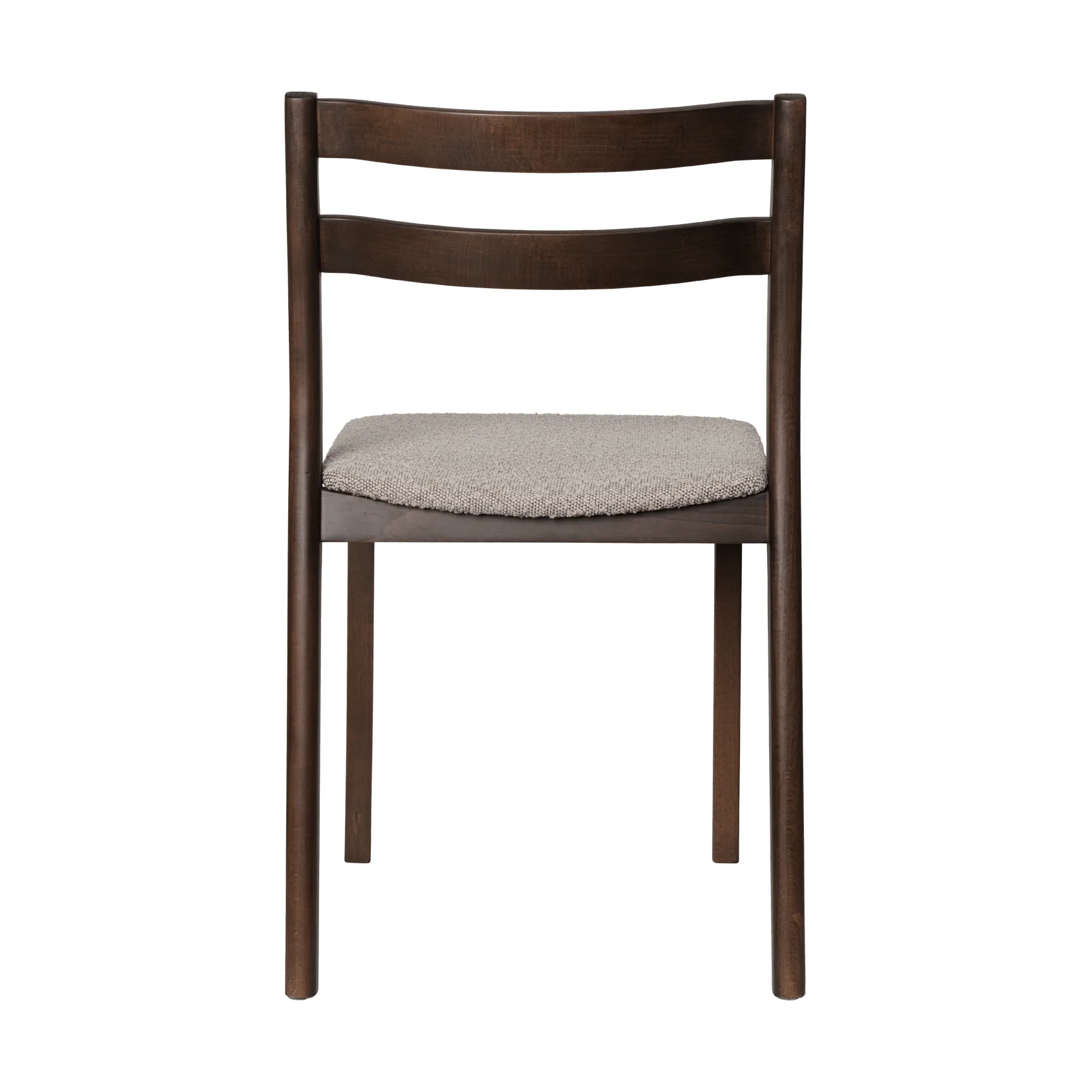 Krzesło Boda, Tapicerowane siedzisko rugged bouclé, ciemno bejcowany dąb-natural Ferm Living