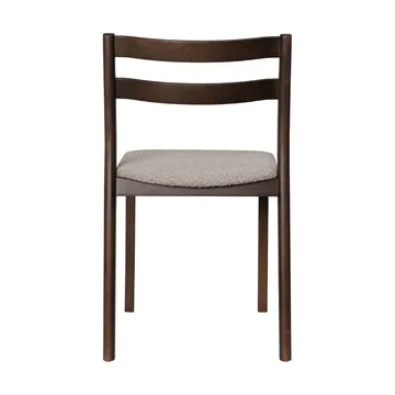 Krzesło Boda - Tapicerowane siedzisko rugged bouclé, ciemno bejcowany dąb-natural - Ferm Living