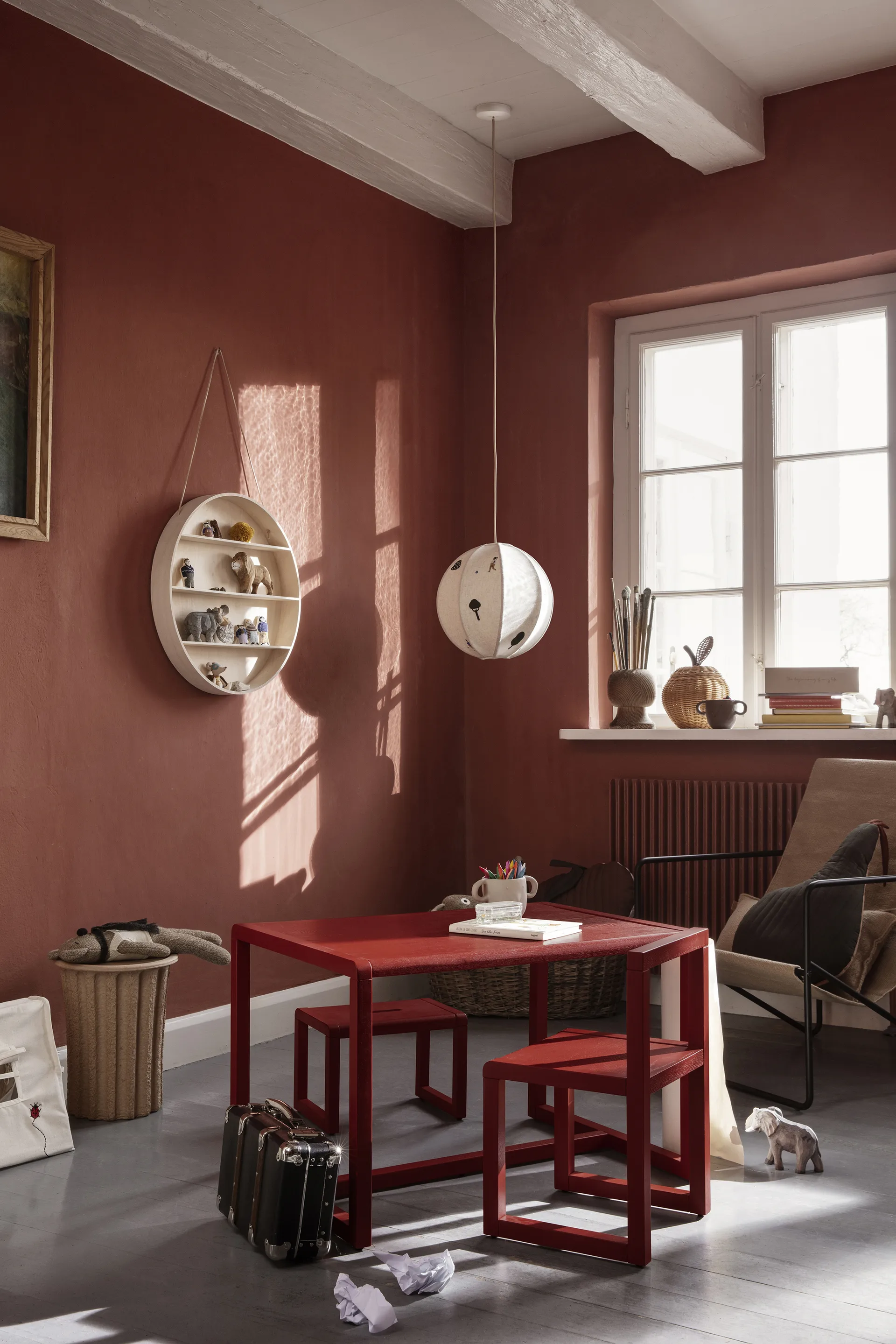 Krzesło dziecięce Little Architecht, Poppy red Ferm Living