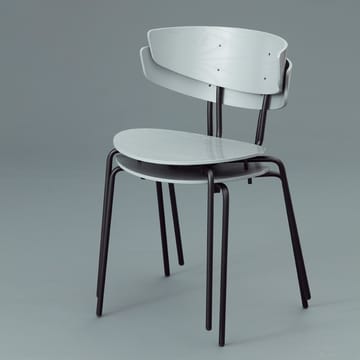 Krzesło Herman - walnut, czarny stalowy stojak - Ferm Living